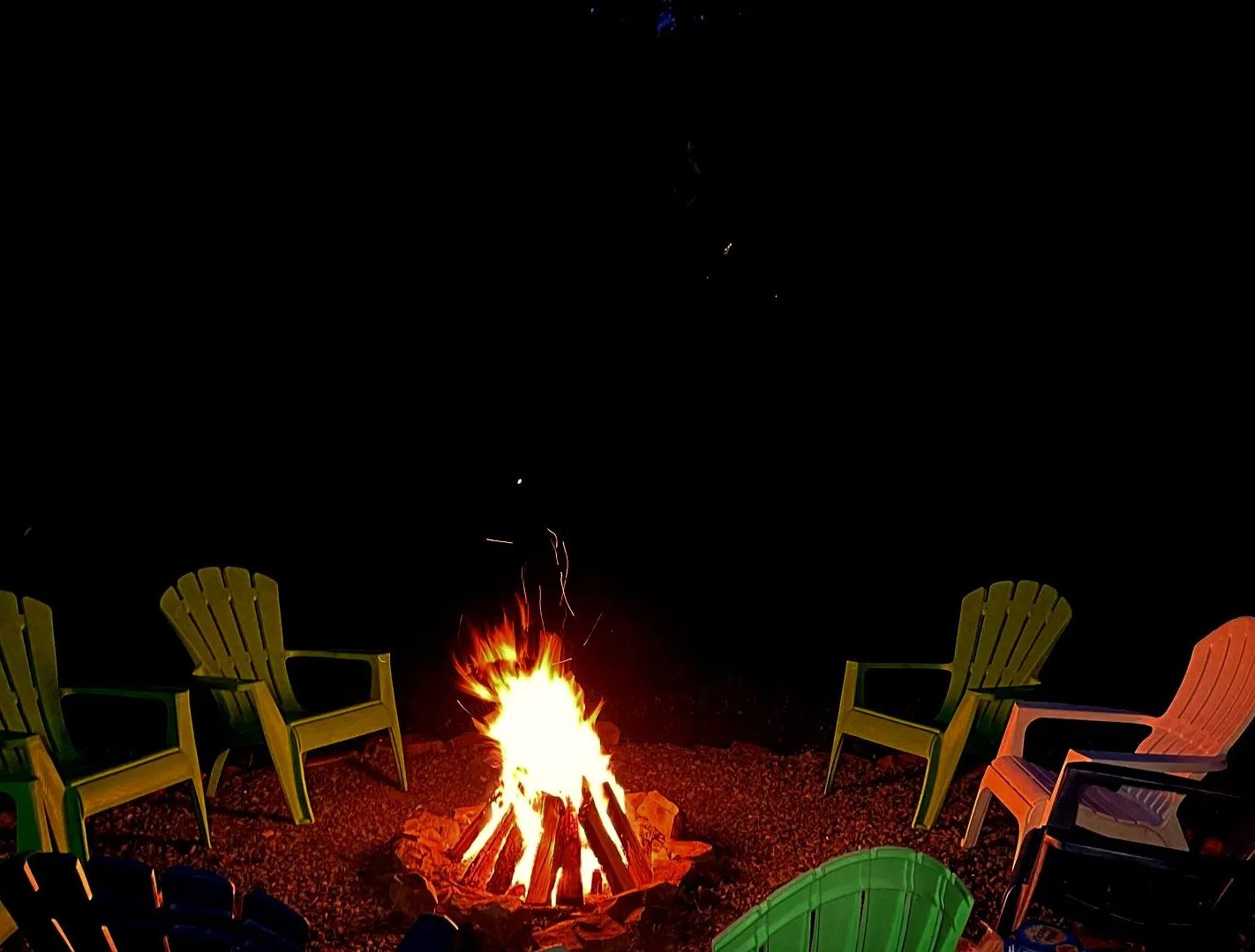 Chairs by the fire pit