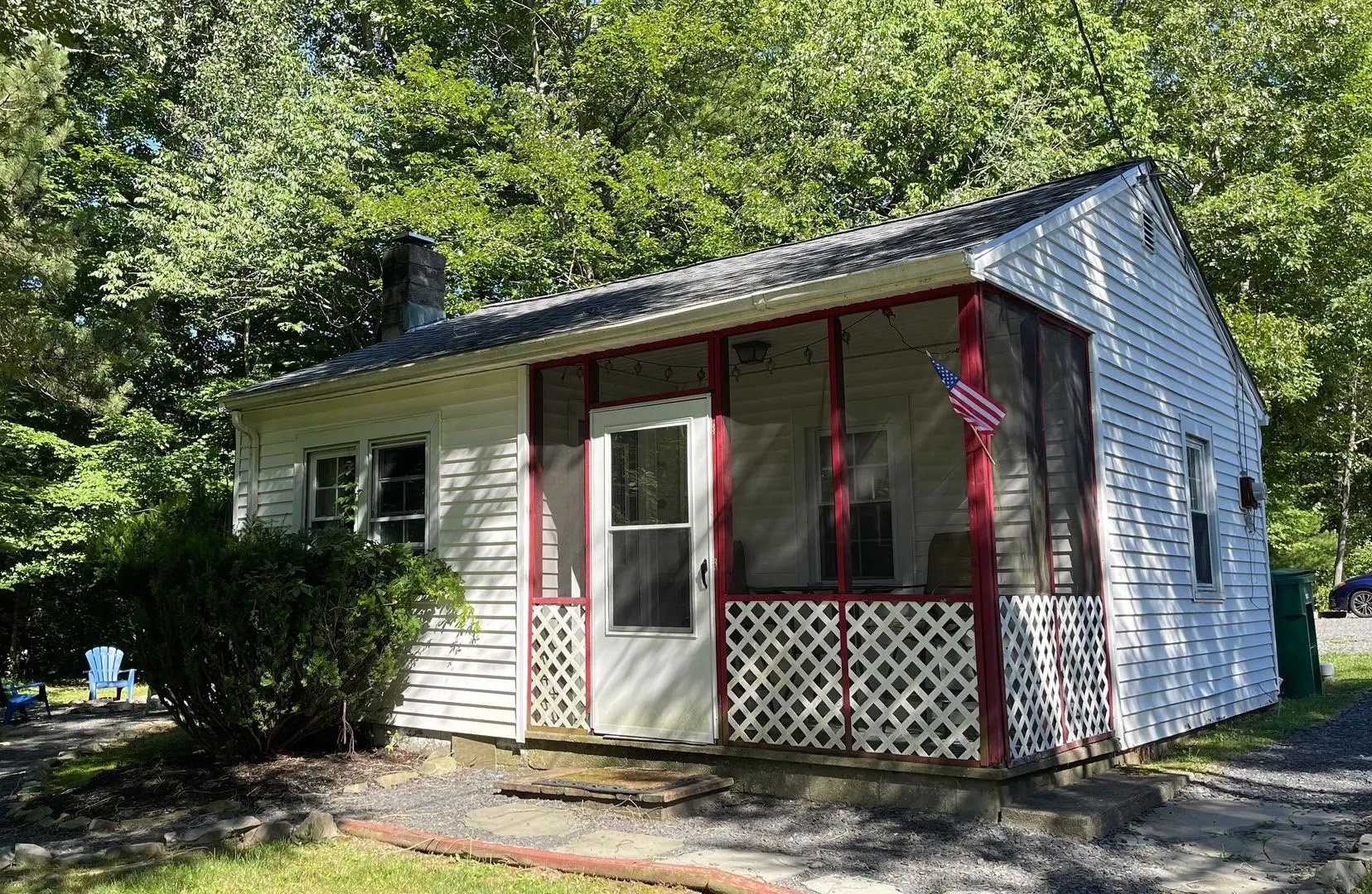 white and red cottage for lodging partners